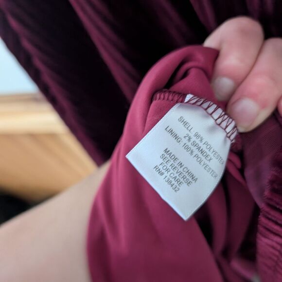 Modcloth Maroon Ribbed Midi Formal Holiday Dress Size Medium - Picture 3 of 6